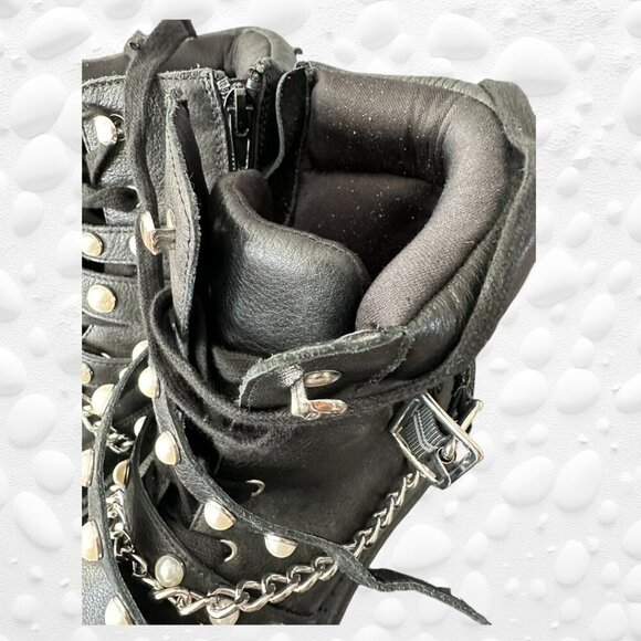 Design Lab Pearl/Chain Boots Size 8 NWT original box - Picture 11 of 13